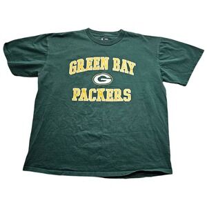 NFL Team Apparel Green Bay Packers T-Shirt Mens XL Green Graphic Tee 2852 0565